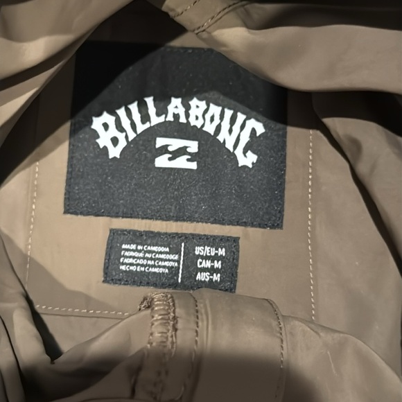 Billabong Rockies Water Repellent Hooded Anorak Mens Medium & Small New - Picture 4 of 6